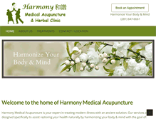Tablet Screenshot of harmonymedicalacupuncture.com